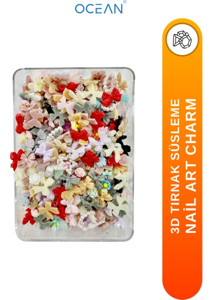 Tırnak Süsleme Charm Nail Art 3D Tırnak Süslemesi
