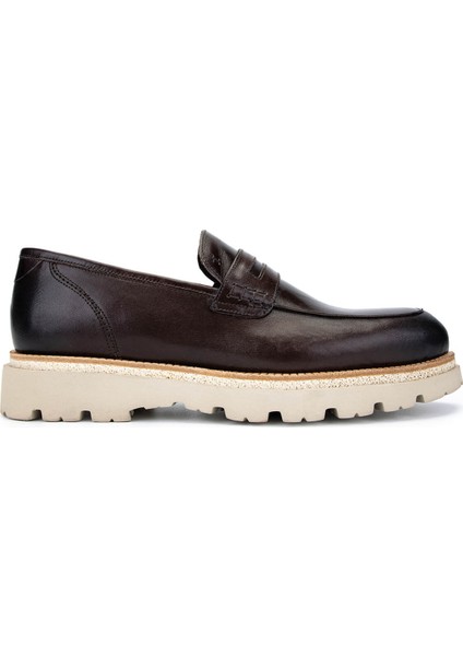 Erkek Deri Kahverengi Casual Ayakkabı 987 136 Erk Ayk SK24-25 Kahve Dr