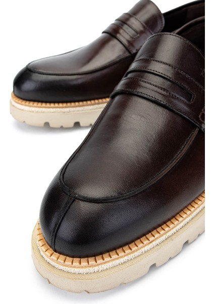 Erkek Deri Kahverengi Casual Ayakkabı 987 136 Erk Ayk SK24-25 Kahve Dr