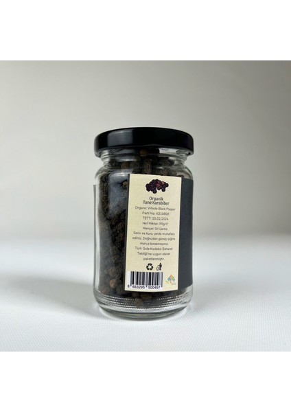 Organik Tane Karabiber 55 gr