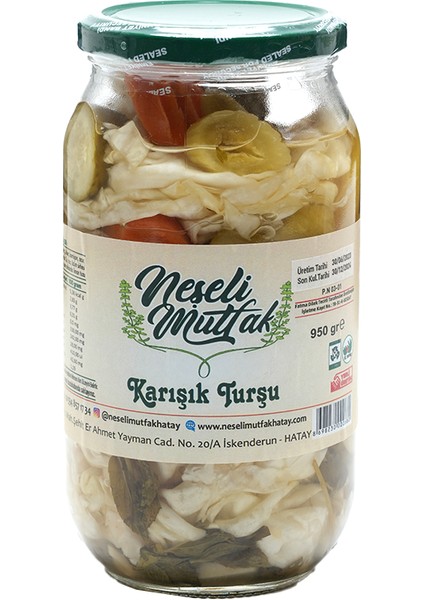 Karışık Turşu Cam Kavanoz 1 kg