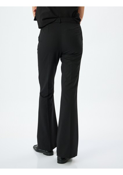 Slim Fit Cepli Ispanyol Paça Kumaş Pantolon fırsatları