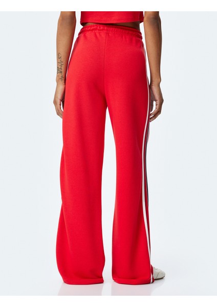 Beli Bağlamalı Yanları Şerit Detaylı Geniş Paça Eşofman Altı fırsatları