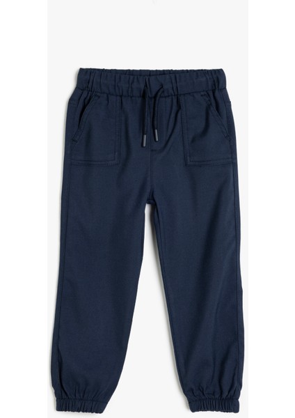 Jogger Pantolon Beli Bağlamalı Cepli