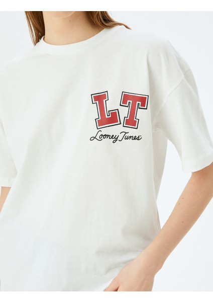 Looney Tunes Baskılı Lisanslı Bisiklet Yaka Kısa Kollu Oversize T-Shirt indirimleri