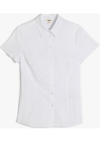 Slim Fit Klasik Yaka Kısa Kollu Gömlek