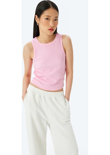 Bisiklet Yaka Kolsuz Slim Fit Basic Atlet