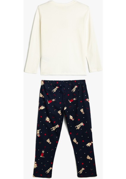 Kedi ve Köpek Baskı Detaylı Uzun Kollu Pamuklu Pijama Takımı fiyatları
