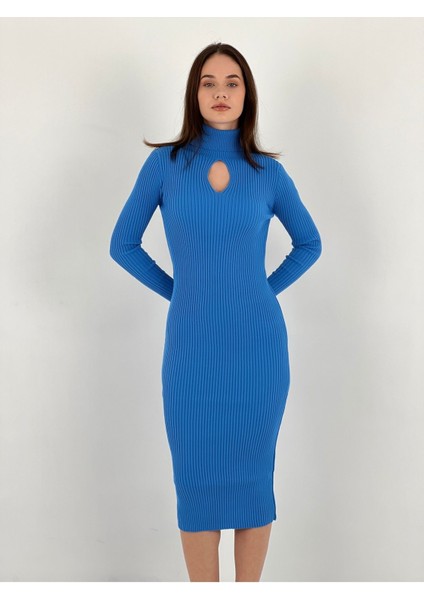 Maxi Boy Kadın Triko Kazak Elbise Women Maxi Knitted Dress fırsatları