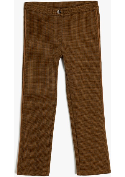 Desenli Cep Detaylı Slim Fit Tayt