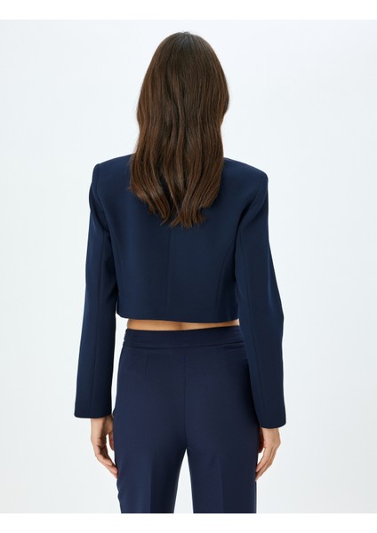 Kruvaze Düğmeli Crop Blazer Ceket fırsatları