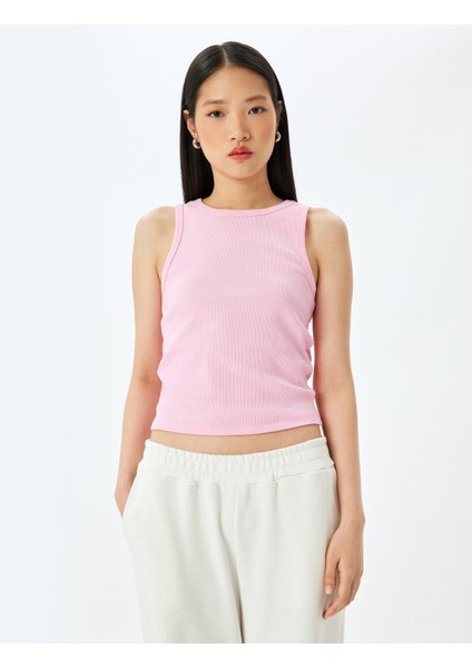 Bisiklet Yaka Kolsuz Slim Fit Basic Atlet