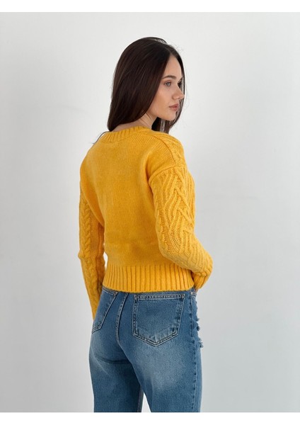 Düğmeli Triko Kadın Kazak Hırka Women Knitwear fırsatları