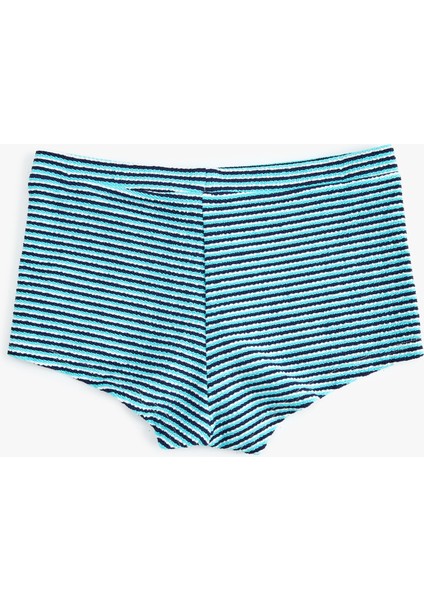 Çizgili Yüksek Bel Şort Bikini Altı fiyatları