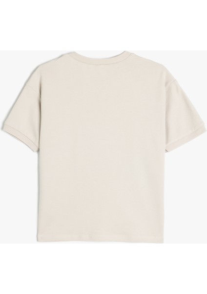 Oversize Basic T-Shirt Kısa Kollu Bisiklet Yaka Pamuklu