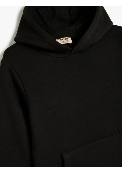 Kanguru Cepli Uzun Kollu Basic Kapşonlu Sweatshirt modelleri