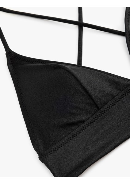 Arkası Bağlama Detaylı Bralet Bikini Üst