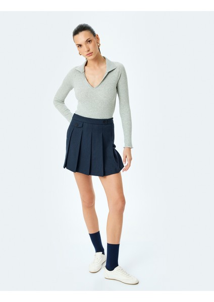 Uzun Kollu Fitilli Polo Yaka T-Shirt fiyatları