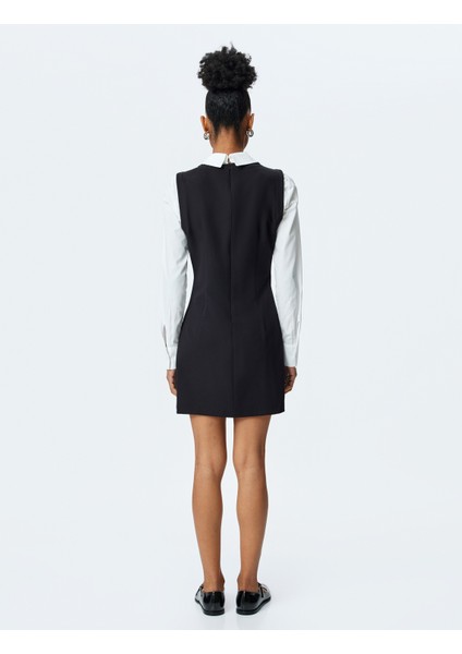 Slim Fit Kolsuz Mini Jile Elbise