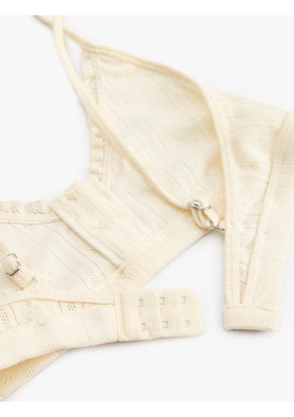 Düğme Detaylı Pamuklu Bralet Sütyen