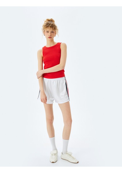 Bisiklet Yaka Kolsuz Slim Fit Basic Atlet