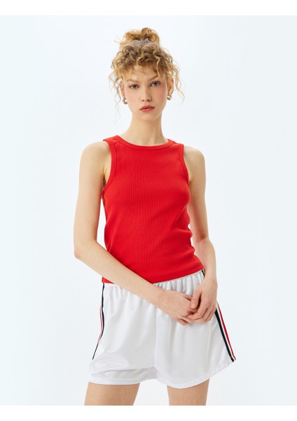 Bisiklet Yaka Kolsuz Slim Fit Basic Atlet