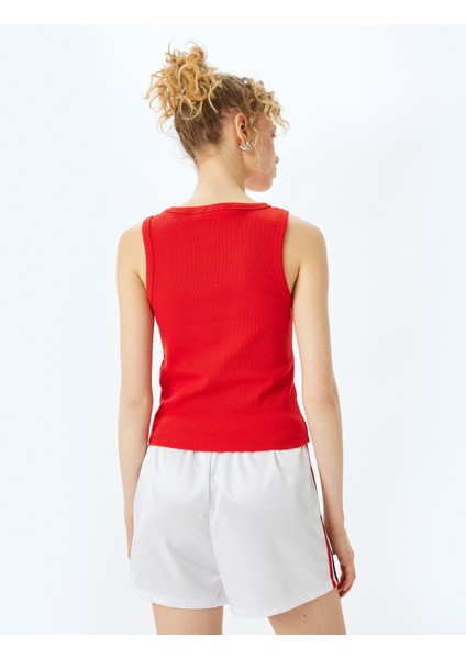 Bisiklet Yaka Kolsuz Slim Fit Basic Atlet