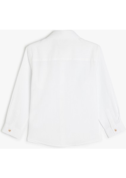 Klasik Yaka Pamuklu Uzun Kollu Basic Gömlek fiyatları