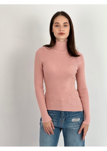 Uzun Kollu Long Sleeve Boğazlı Triko Kadın Kazak Women Knitwear indirimleri