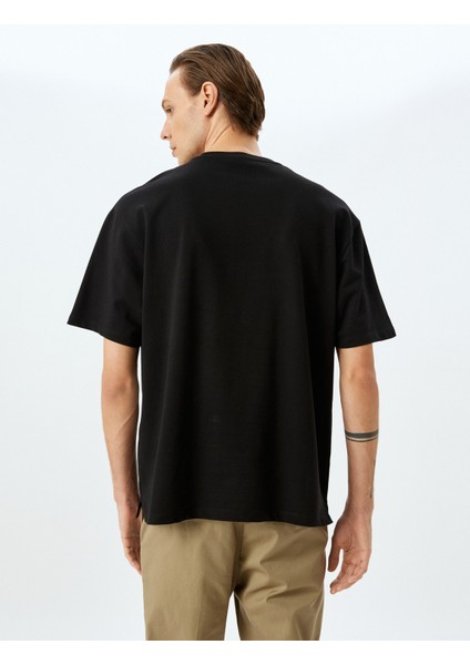 Kısa Kollu Boxy Bisiklet Yaka T-Shirt fırsatları