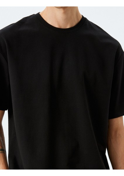Kısa Kollu Boxy Bisiklet Yaka T-Shirt indirimleri