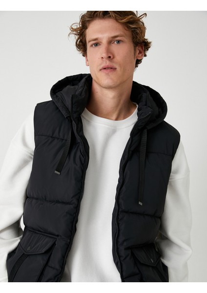 Şişme Yelek Slim Fit Fermuarlı