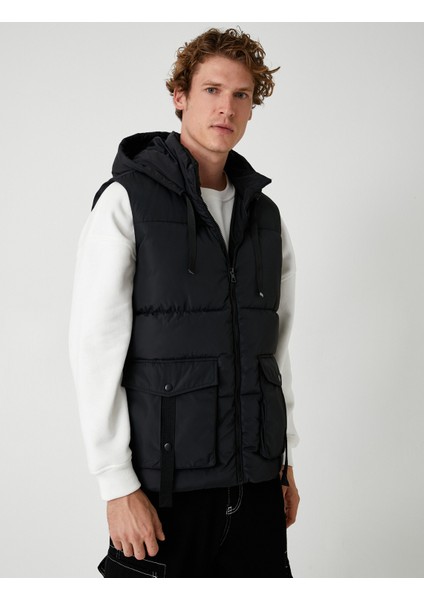 Şişme Yelek Slim Fit Fermuarlı modelleri