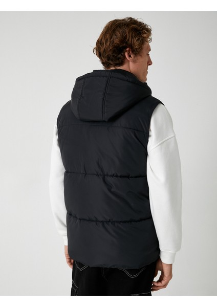 Şişme Yelek Slim Fit Fermuarlı fırsatları