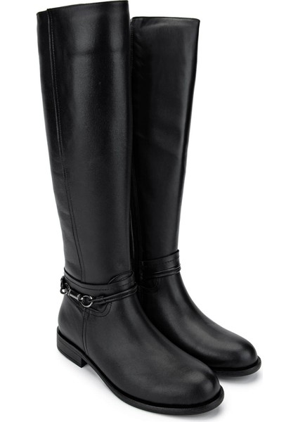 Kadın Deri Siyah Deri Klasik Çizme 1079 60 Bn Czm SK24-25 Sıyah Dr fiyatları