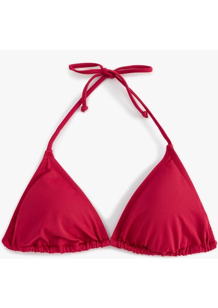 Boyundan Bağlamalı Ipli Üçgen Bikini Üstü