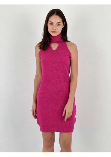 Kolsuz Kısa Şık Kadın Triko Kazak Elbise Women Knitted Dress modelleri