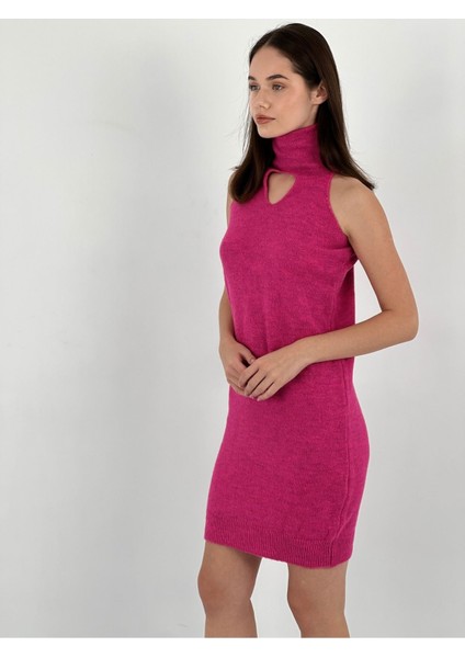 Kolsuz Kısa Şık Kadın Triko Kazak Elbise Women Knitted Dress indirimleri