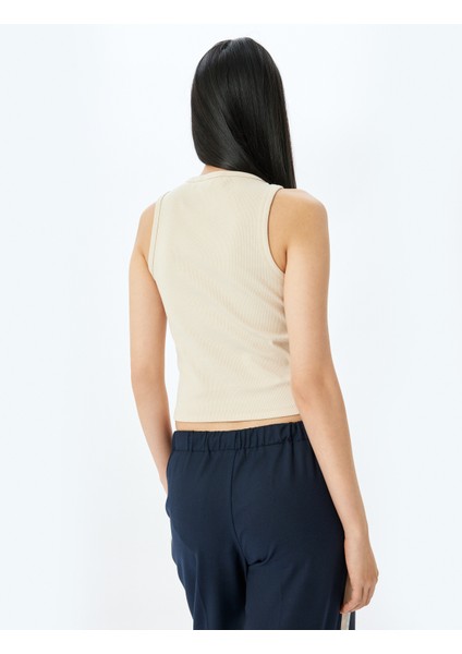 Bisiklet Yaka Kolsuz Slim Fit Basic Atlet