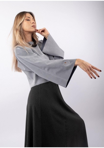 Crop Sweatshirt Mavi