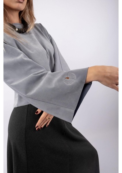 Crop Sweatshirt Mavi