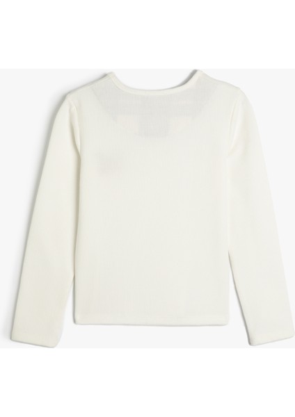 Pijama Üstü Işleme Detaylı Düğmeli Yuvarlak Yaka Uzun Kollu fiyatları