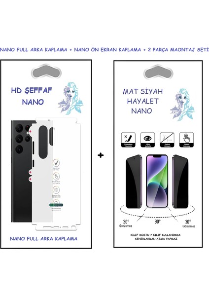 Xiaomi Mi4 Hayalet Nano Ekran Koruyucu + Full Arka Kaplama Ultra İnce Esnek Hd Şeffaf
