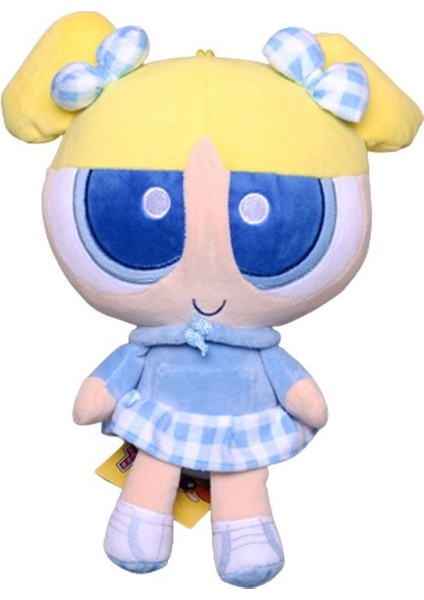 Powerpuff Girls Serisi Ekose Gömlek Powerpuff Girls Karikatür Peluş Oyuncak Bebek (Yurt Dışından)