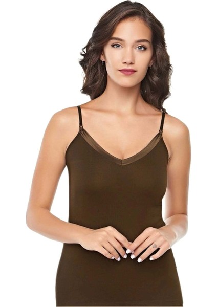 1063 Kadın Ip Askılı Atlet Vizon Xxl