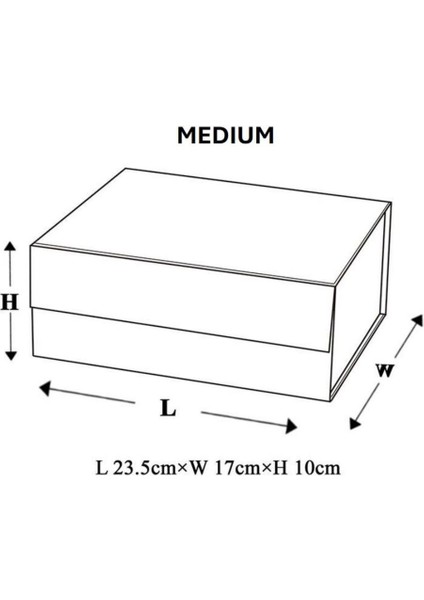 Dekoratif Kutu M 24 x 17 x 10 cm Pembe Lamine Mıknatıslı Kapak