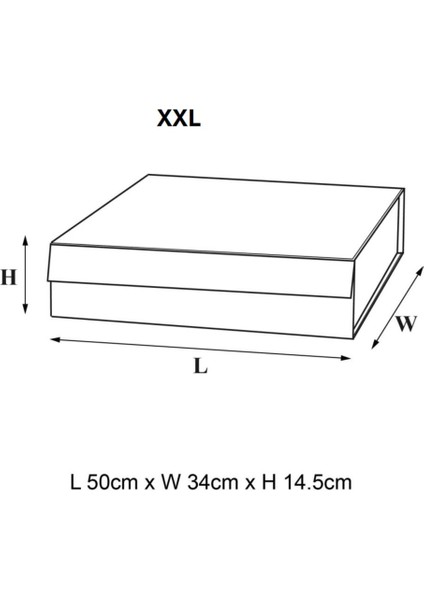 - Düzenleme Kutusu Büyük x x l 50 x 34 x 14.5 cm Lacivert Lamine Mıknatıslı Kapak