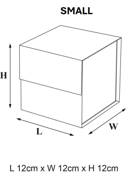 Takı Kutusu S 12 x 12 x 12 cm Kırmızı Lamine Mıknatıslı Kapak