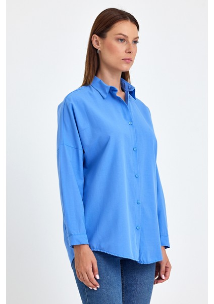 Oversize Uzun Basic Gömlek DS22YB113900