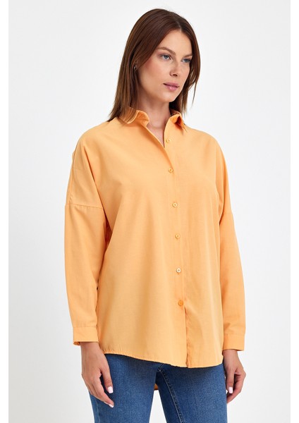 Oversize Uzun Basic Gömlek DS22YB113900